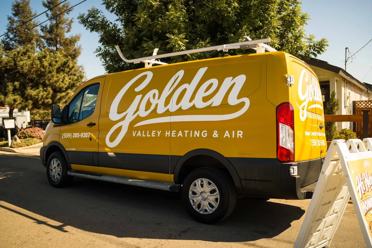 Golden Valley Heating and Air team and service vehicle at an HVAC job — photo 2