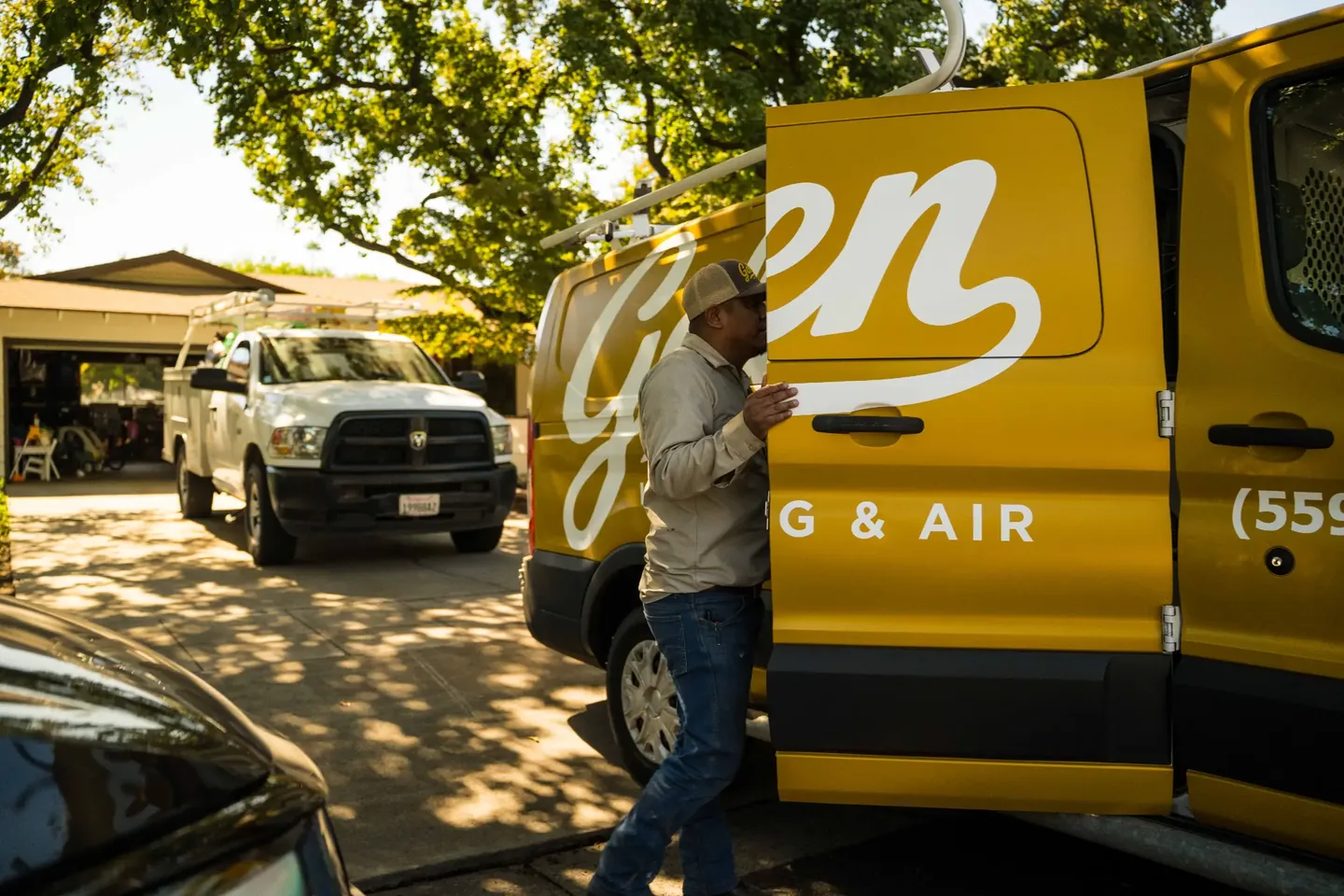 Golden Valley Heating and Air team and service vehicle at an HVAC job — photo 14