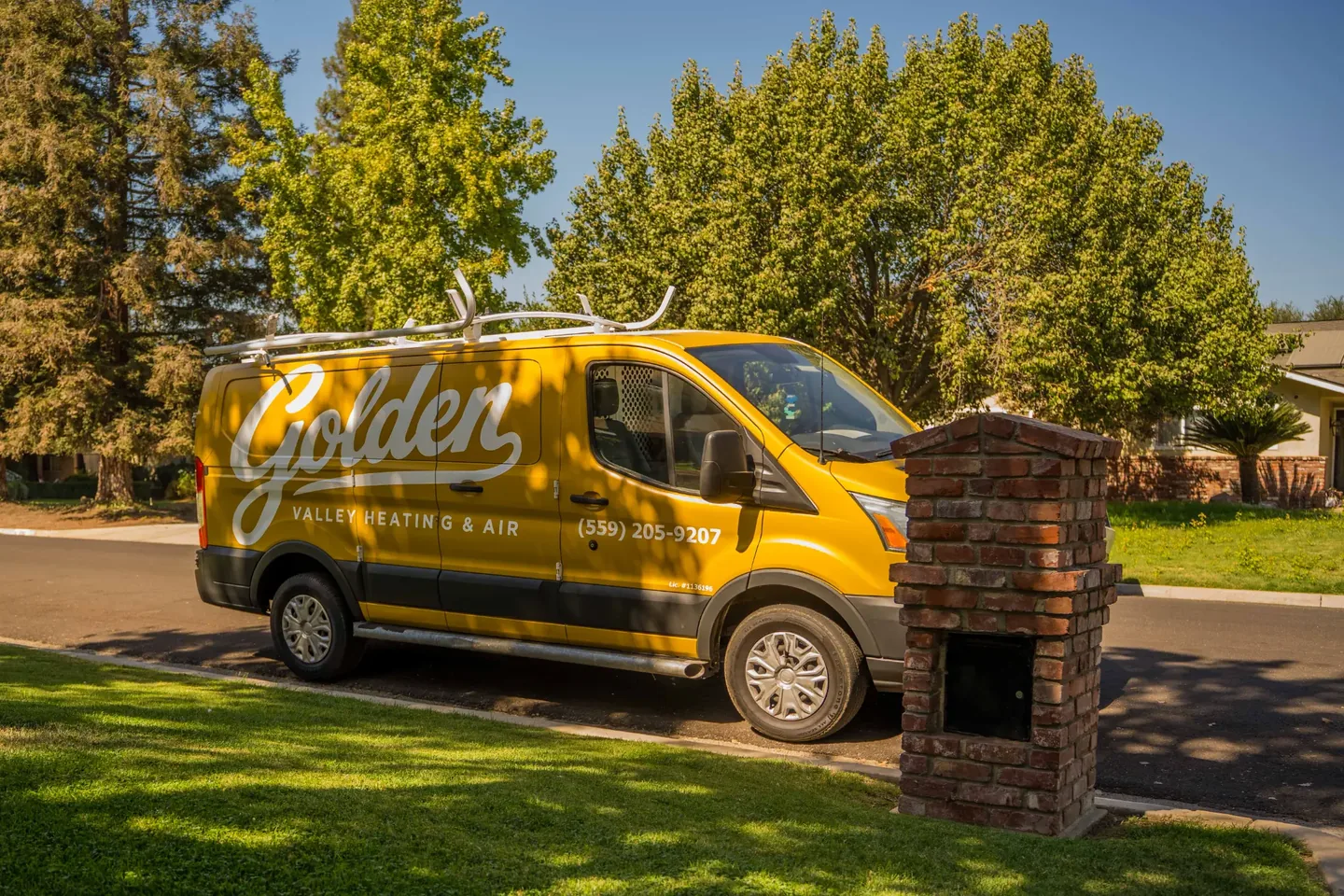 Golden Valley Heating and Air team and service vehicle at an HVAC job — photo 17