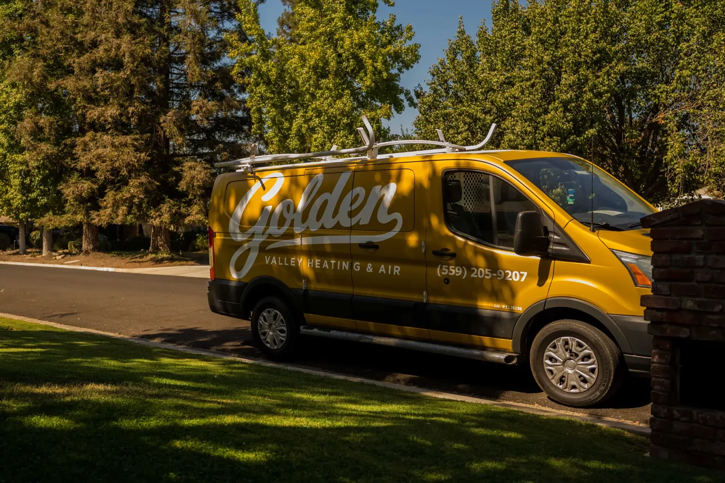 Golden Valley Heating and Air team and service vehicle at an HVAC job — photo 18